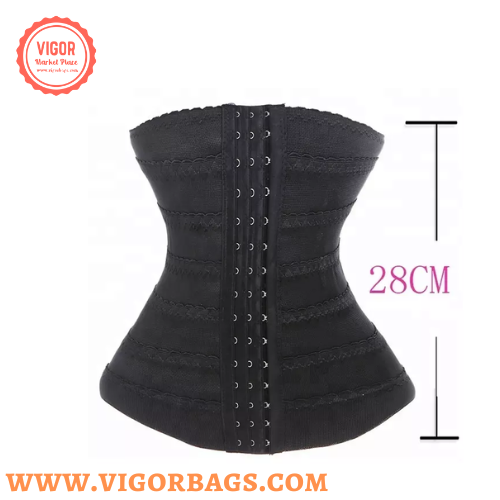 Slimming waist shaper trainer for waist support brace & Corset Soft & Absorb Sweat Big Steel Boned(Black Color)