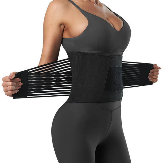 Waist trainer Slimming Workout Compression Double Belt Sweat Trainer Neoprene - MOQ 10 pcs