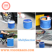 Multipurpose Foldable portable outdoor travel Bucket(Bulk 3 Sets)