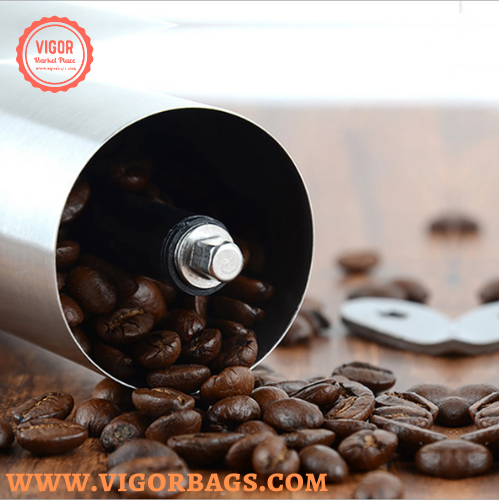 Portable Hand Coffee Bean Grinder Adjustable Knob Settings