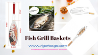 BBQ-Grill Basket, Kebab, Fish Basket Stainless Steel Foldable Nets Portable