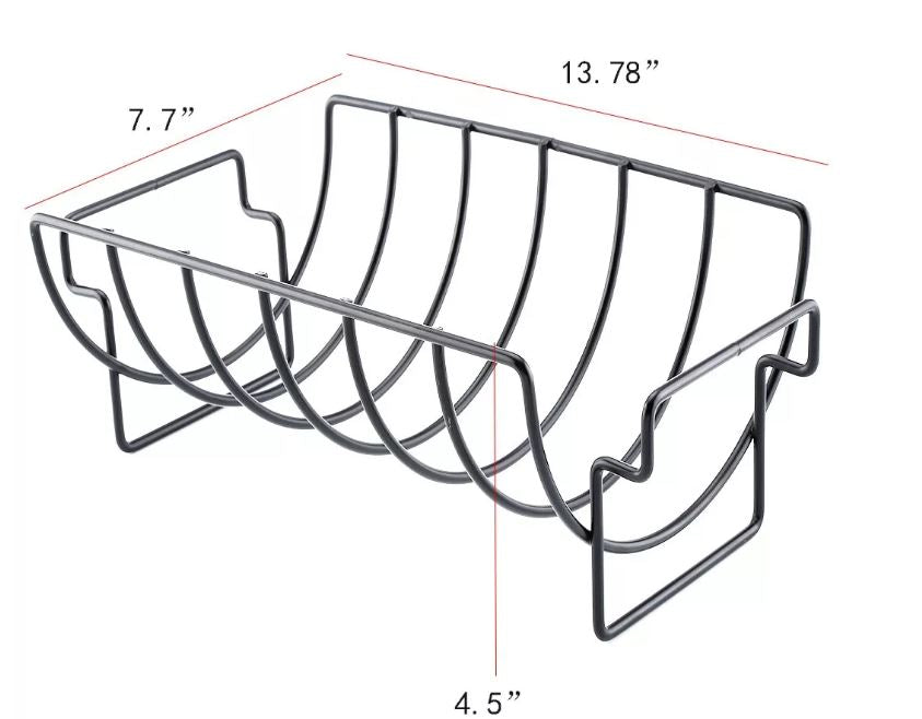 BBQ Rib Rack Non Stick Rib Roast Rack for Grill-Non-Stick Reversible Roast