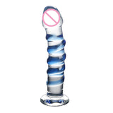 Blue Pattern Glass Crystal Transparent Toy