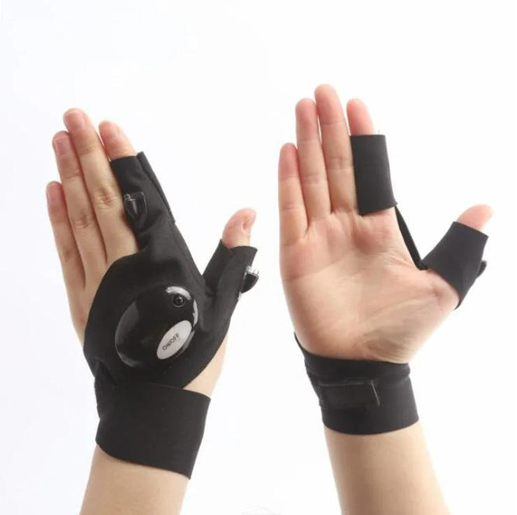 Perfect Gift Hand Gloves With LED Flashlight(Bulk 3 Sets)