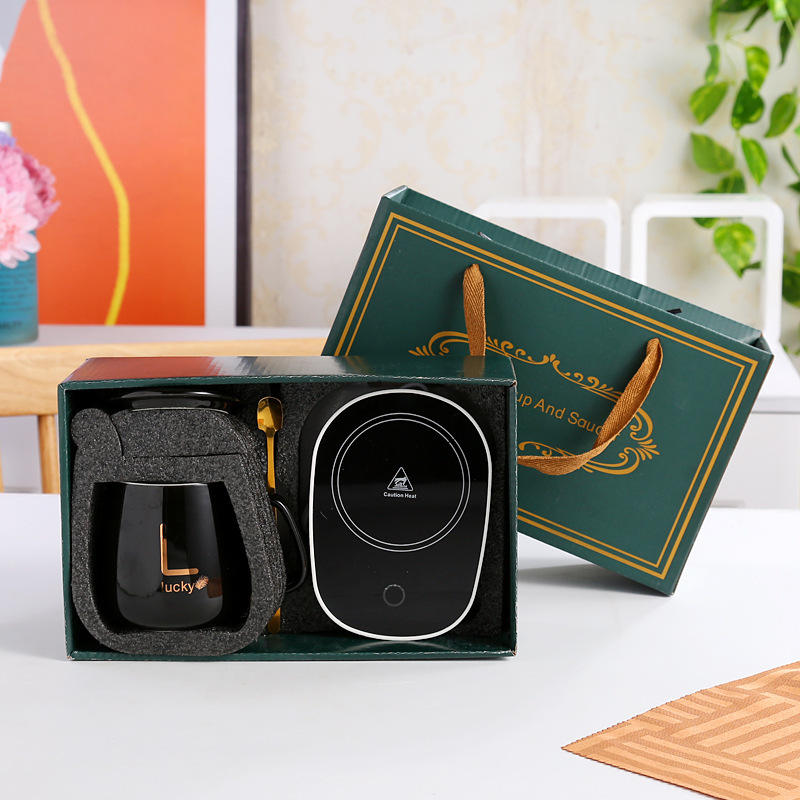 Holiday Gift set Luxury Coffee Mug Table Top USB Charging - MOQ 5 Pcs