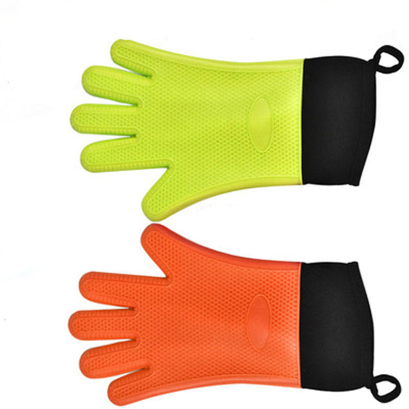 Silicone Baking gloves Non-slip extra long insulated waterproof