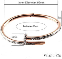 Nail bracelet for women trendy 18K Bangle