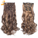 Long Curly Wavy Hair 16 Clip In Hair Extension - MOQ - 10 Sets