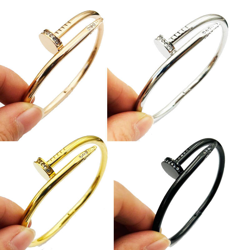 Nail bracelet for women trendy 18K Bangle