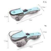 Adjustable Measuring Cups Magnetic bottom Kitchen Plastic Scale Tablespoon(2 Pcs) - MOQ 10 pcs
