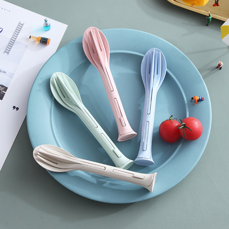 Biodegradable Reusable Wheat Straw Cutlery Set - MOQ 10 Pcs