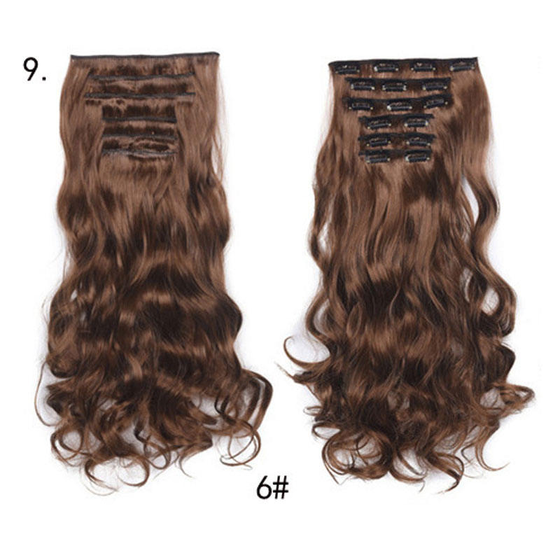 Long Curly Wavy Hair 16 Clip In Hair Extension - MOQ - 10 Sets