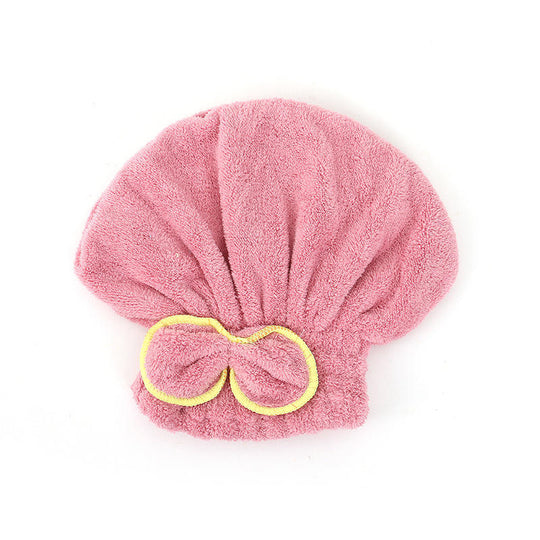 Microfiber Shower Drying Bow-knot Shower Cap Hair Turban hair Wrap Bath Cap - MOQ 10 Pcs