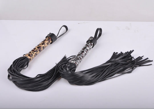 Spanking Bondage Whip Cheetah & Zebra Pattern