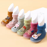 Babycare Toddler baby sock shoes boys girls Anti-slip Slippers shoes Toddler(Black/Pink)