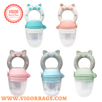 Baby Fruit Food Feeder Pacifier Infant Fruit Teething Teether Toy for 3-24 Month - MOQ 10 Pcs