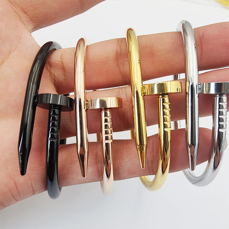 Nail bracelet for women trendy 18K Bangle - MOQ 10 Pcs