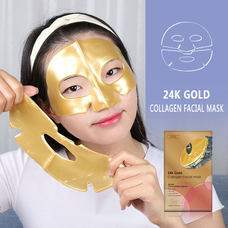 Hydra Face lift Gold Aloe Extract Collagen Facial Mask - MOQ 10 pcs