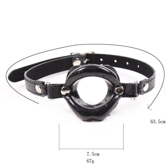 Japanese Lips O Ring Open Mouth Bondage Restraint Gag Collar