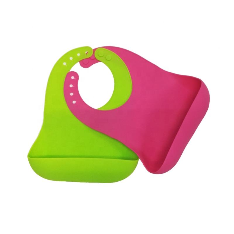 Silicone Bibs for Babies, Baby Feeding Bibs Waterproof Soft Durable Adjustable Bibs