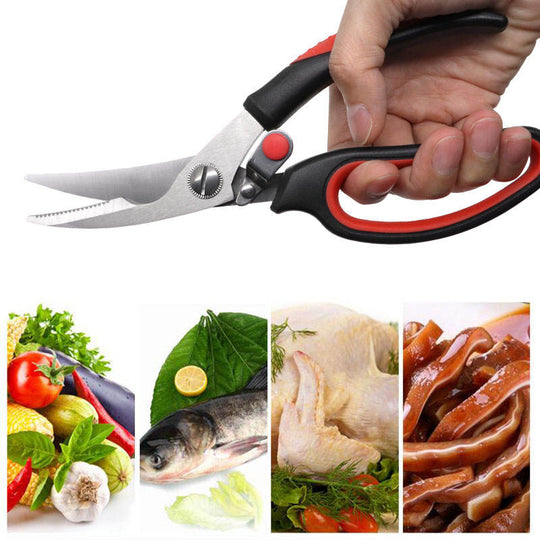 kitchen scissor shears for chicken meat vegetable(Black)