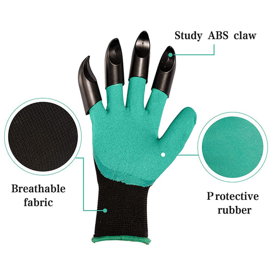 Garden Gloves with Claws Smooth Yard Work