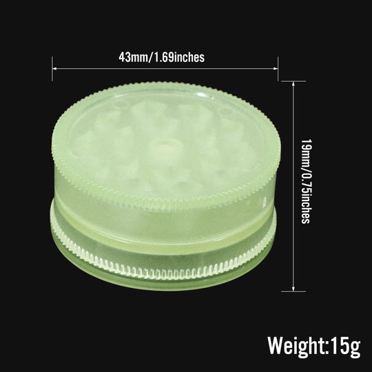 Luminous Glow in the Dark Plastic Herb Grinder