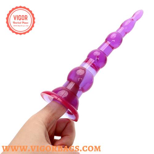 Huge Silicone Enlarge Plug Beads Toy Kit & Silicone Anal Long Bead Combo Pack