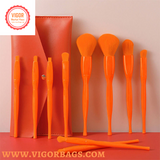 High Quality 10 pcs Candy Color Makeup Brushes Tool Set - MOQ 10 Pcs