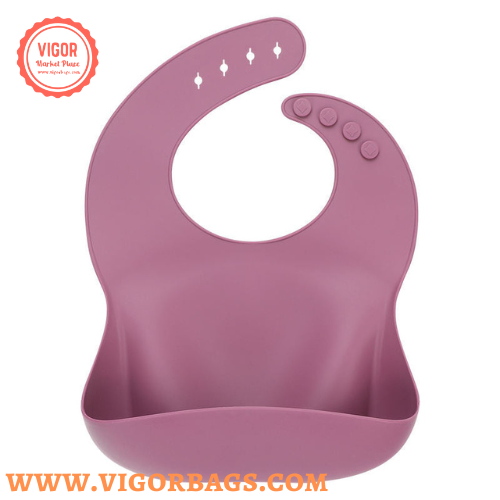 Silicone Waterproof Soft Durable Adjustable Bibs & Silicone Baby Toddler Plate Combo Pack - MOQ 10 Pcs