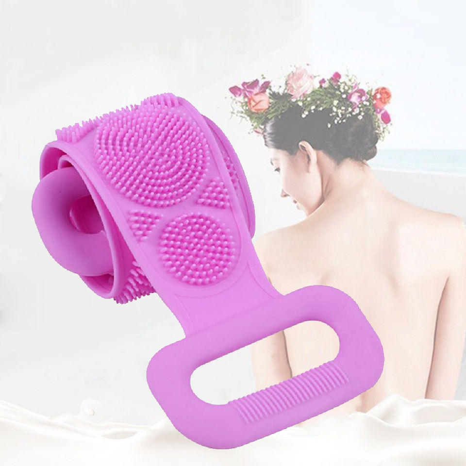 Exfoliating Personal Back Body Scrubber with Belt Handle Dual Sided