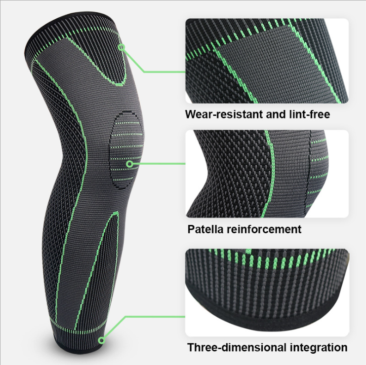 Sports Outdoor Compression Long Knee Sleeve Leg Support knee brace(1 sleeve per pack)