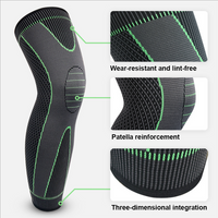 Sports Outdoor Compression Long Knee Sleeve Leg Support knee brace(1 sleeve per pack)-MOQ 10 Pcs