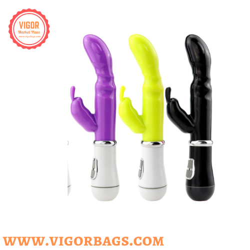 Rabbit ear ticking dildo & Silicone Rabbit Vibrator G Spot 10 Modes Combo