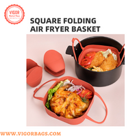 Silicone Non Stick Round Basket with Handles & 8 inch Basket Silicone Mat With Handle Combo Pack