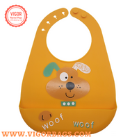 Silicone Waterproof Soft Durable Adjustable Bibs & Silicone Baby Toddler Plate Combo Pack