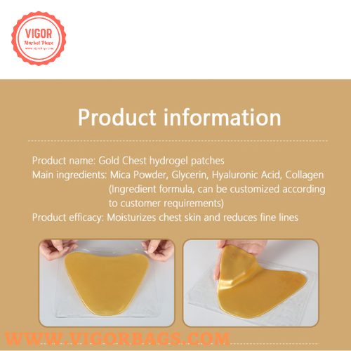 Hydrogel Gel Anti Wrinkle Gold Collagen Decollete Chest Pad - MOQ 10 pcs