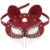Stylish Personality Chain Leather Mask Party Masquerade Costume - MOQ 10 Pcs