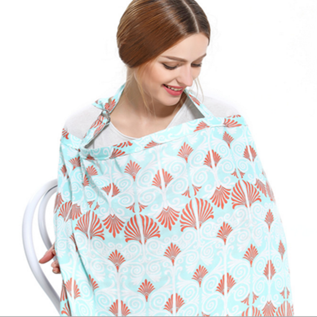 Baby Nursing Cover for Breastfeeding with Sewn-in Cloth