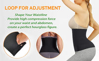 Waist Wrap, Waist Trainer for Women with Loop Design, Tightness Adjustable & Non-Slip, Plus Size, Invisible & Flexible for Stomach, Lower Belly Fat, Post Partum Black - MOQ 10 Pcs