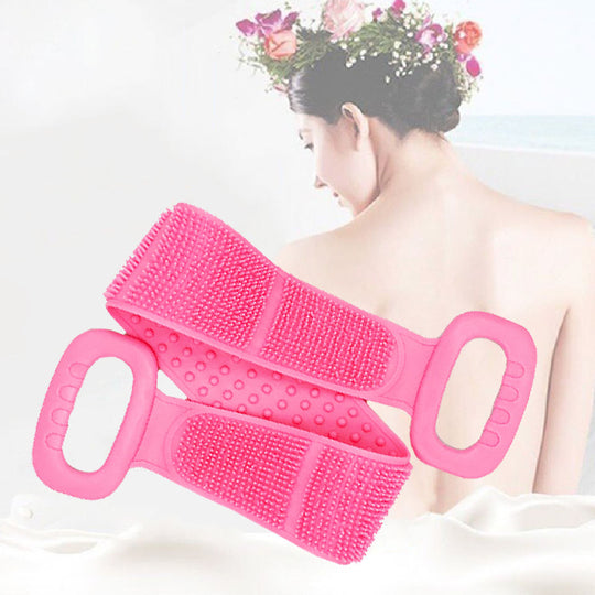 Exfoliating Personal Back Body Scrubber with Belt Handle Dual Sided