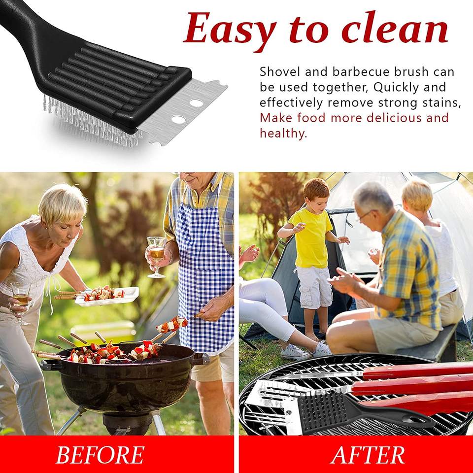 Portable Barbecue Grill Brush Perfect for Camping and Picnic - MOQ 10 Pcs