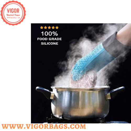 Silicone Baking gloves waterproof & Oven BBQ Grill Gloves 932°F Heat Resistant Gloves Combo Pack - MOQ 10 Pcs