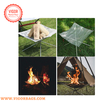 Camping Stainless Steel Mesh Firepit Table