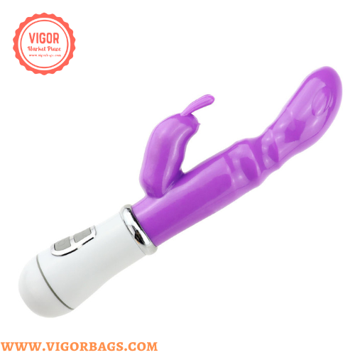 Rabbit ear ticking dildo with 10 Speed Performance - MOQ 10 Pcs