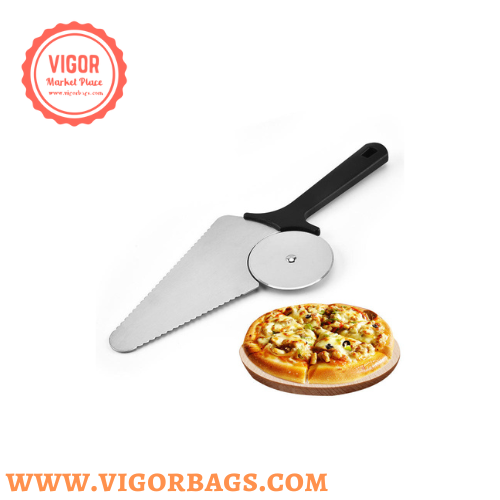 Pizza Cutter and Server Slicer Super Sharp Stainless Steel Wheel Blade - MOQ 10 pcs