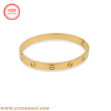 Stylish Simple Love Bangle & Nail bracelet for women trendy 18K Bangle Combo Pack