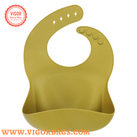 Silicone Waterproof Soft Durable Adjustable Bibs & Silicone Baby Toddler Plate Combo Pack - MOQ 10 Pcs