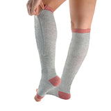Premium Quality Zipper Compression Socks Calf Knee High Open Toe Support - MOQ 10 Pcs