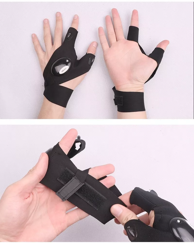 Hand Gloves With LED Flashlight Perfect Gift